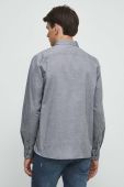 Бавовняна сорочка Medicine чоловіча колір сірий regular комір button-down