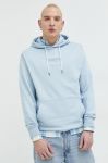 Кофта DC чоловіча з капюшоном однотонна колір блакитний