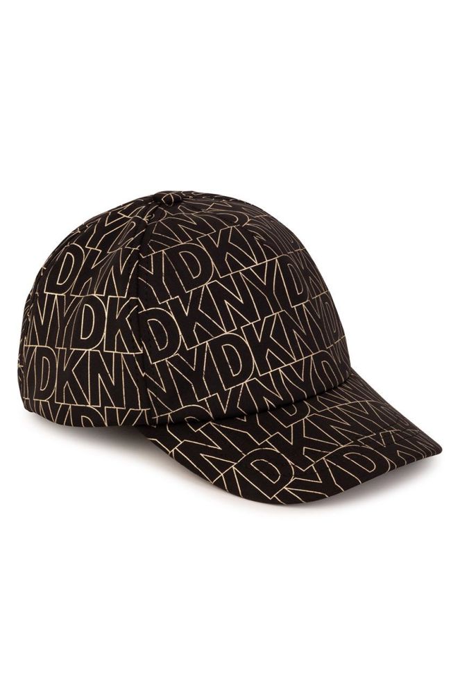 Дитяча кепка Dkny колір золотий візерунок