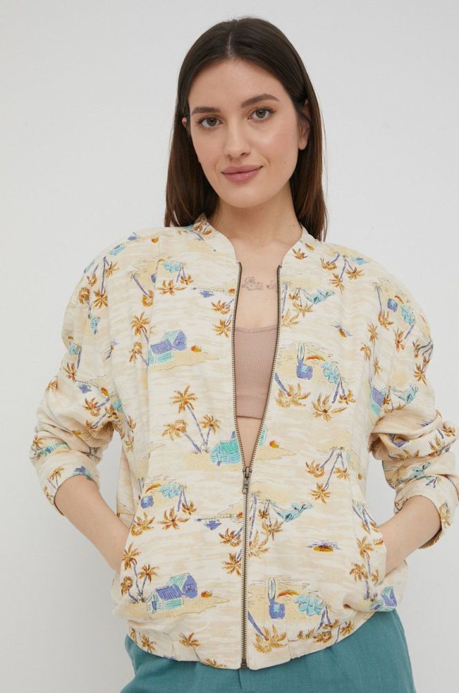 Куртка Billabong жіноча колір бежевий перехідна