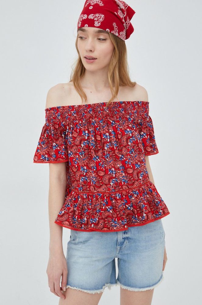 Блузка Superdry колір червоний (2429537)