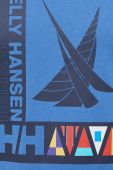 Бавовняна футболка Helly Hansen з принтом колір блакитний