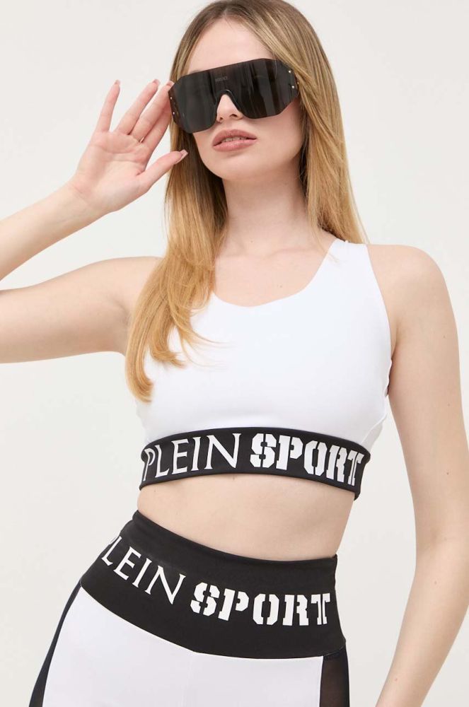 Бюстгальтер PLEIN SPORT колір білий однотонний