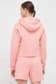 Кофта Guess жіноча колір рожевий з капюшоном з принтом (2867223)