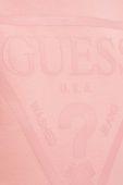 Кофта Guess жіноча колір рожевий з капюшоном з принтом (2867223)