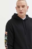 Кофта Billabong x Keith Haring чоловіча колір чорний з капюшоном з принтом