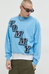 Кофта Tommy Jeans чоловіча  з принтом колір блакитний