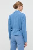 Піджак BOSS двобортний однотонна колір блакитний (2905948)