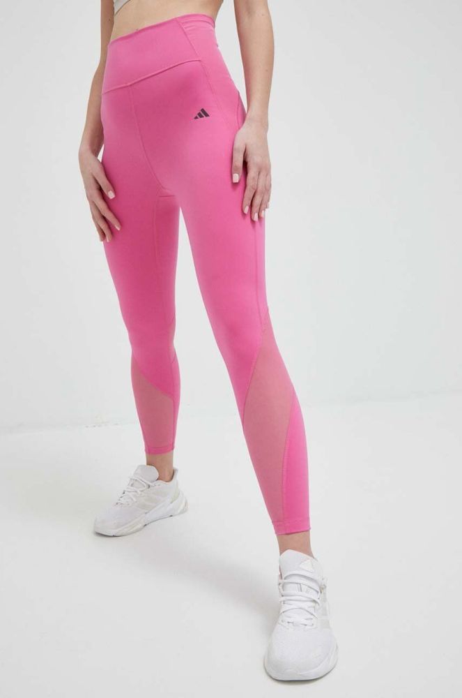 Легінси для тренувань adidas Performance Tailored HIIT колір рожевий однотонні