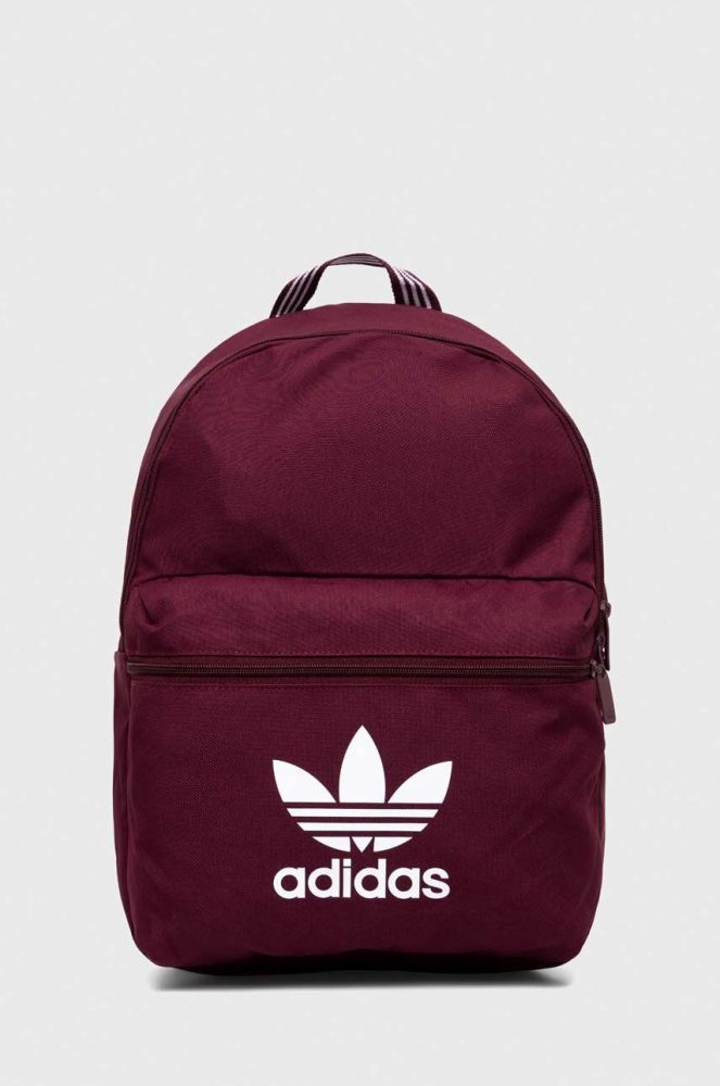 Рюкзак adidas Originals колір бордовий великий з принтом