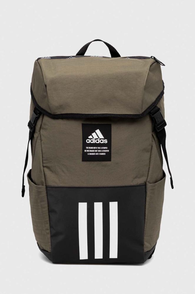 Рюкзак adidas Performance колір зелений великий з принтом (3389123)