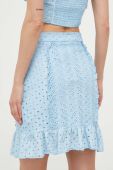 Спідниця Guess mini пряма колір блакитний (3247930)