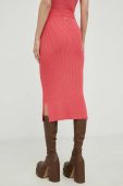 Спідниця BOSS колір червоний midi олівець