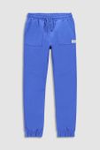Дитячі бавовняні штани Coccodrillo колір синій однотонні (3191457)