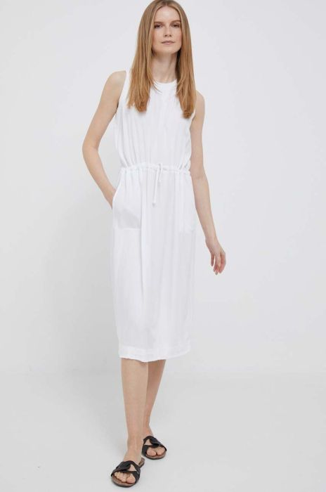 Сукня Deha колір білий midi пряма (3221243)
