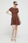Сукня Volcom колір коричневий mini розкльошена
