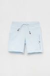 Дитячі бавовняні шорти Tommy Hilfiger регульована талія колір блакитний