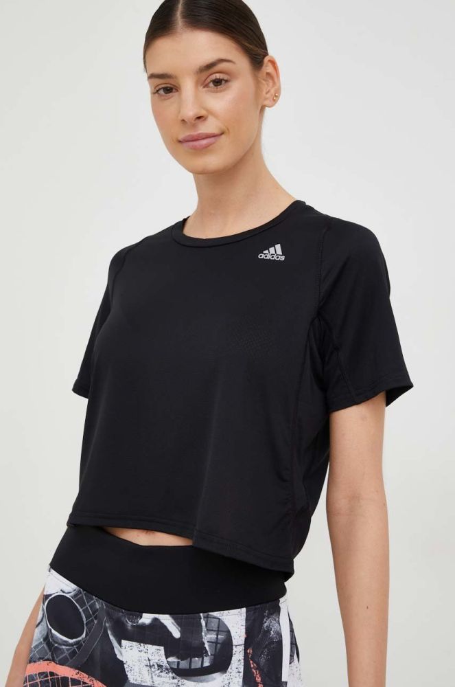 Бігова футболка adidas Performance Fast колір чорний (2889042)