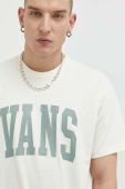 Бавовняна футболка Vans колір бежевий з принтом (2976011)