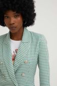 Піджак Answear Lab колір зелений двобортний візерунок (3211103)