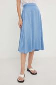Спідниця Answear Lab midi пряма колір блакитний (3370935)