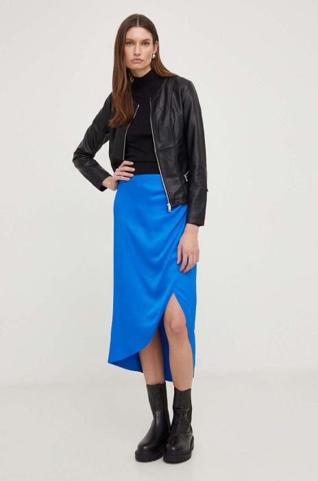 Спідниця Answear Lab midi олівець колір блакитний (3435525)
