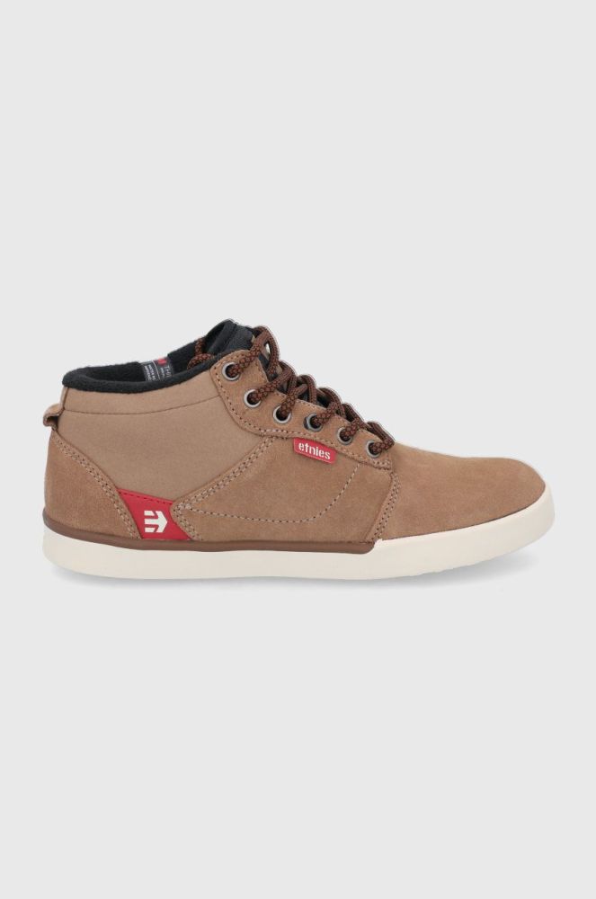 Замшеві кросівки Etnies Jefferson колір коричневий на плоскому ходу